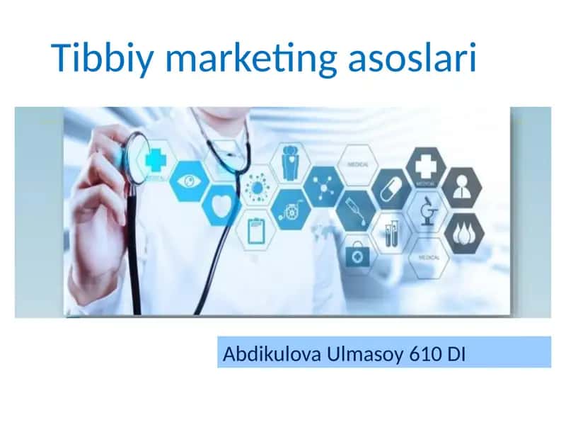 Tibbiy marketing asoslari