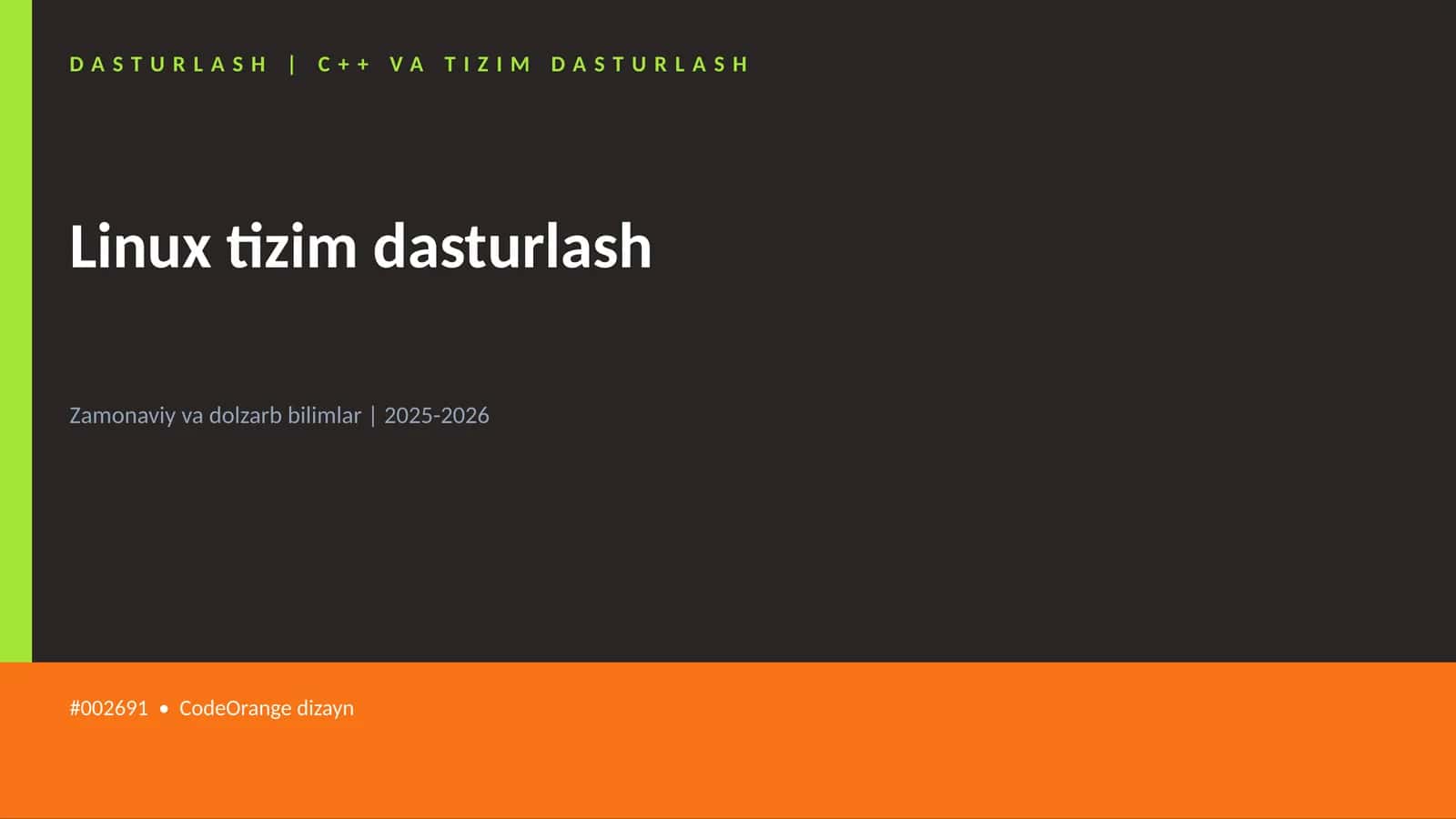 Linux tizim dasturlash