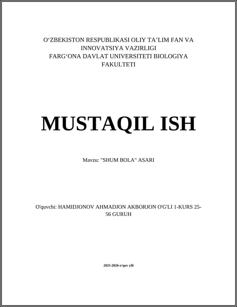 "SHUM BOLA" ASARI