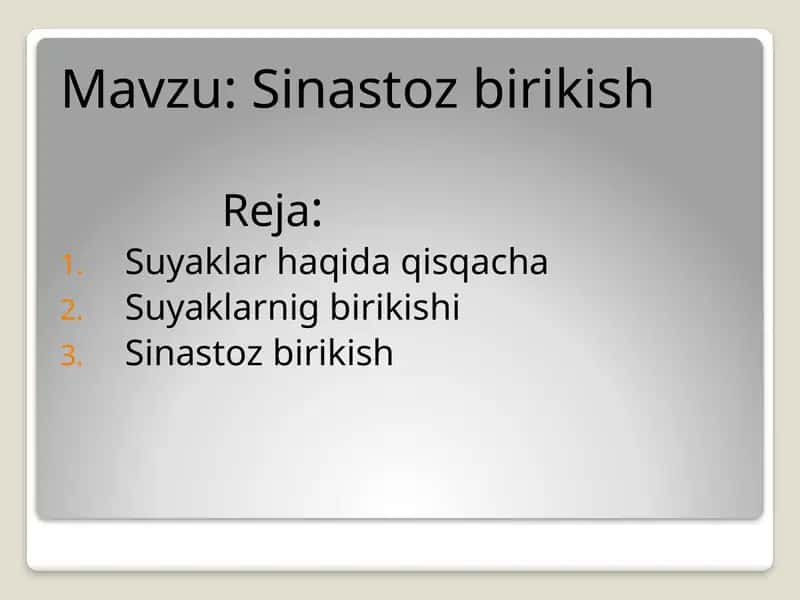 Sinastoz birikish