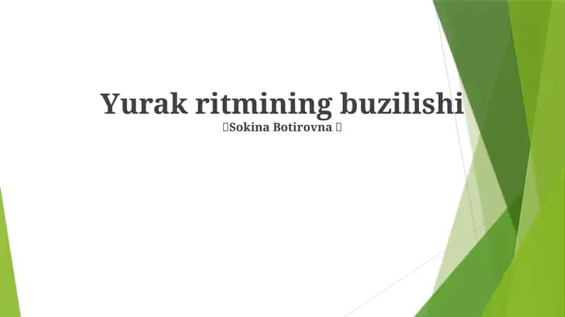 Yurak ritmining buzilishi