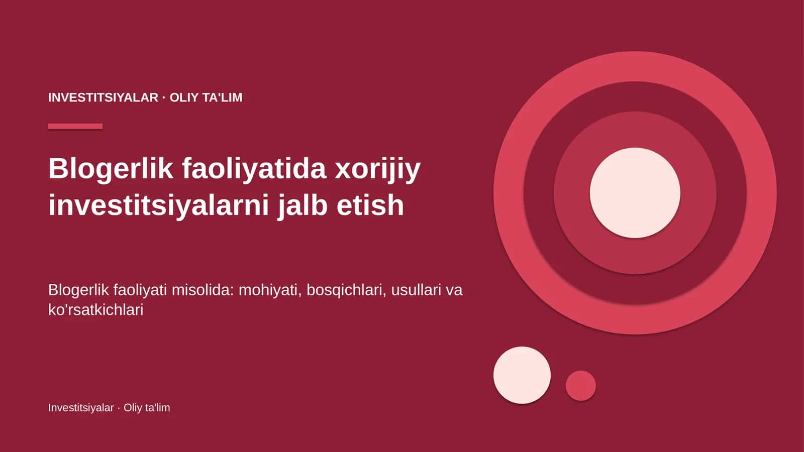 Xorijiy investitsiyalarni jalb etish: mohiyati