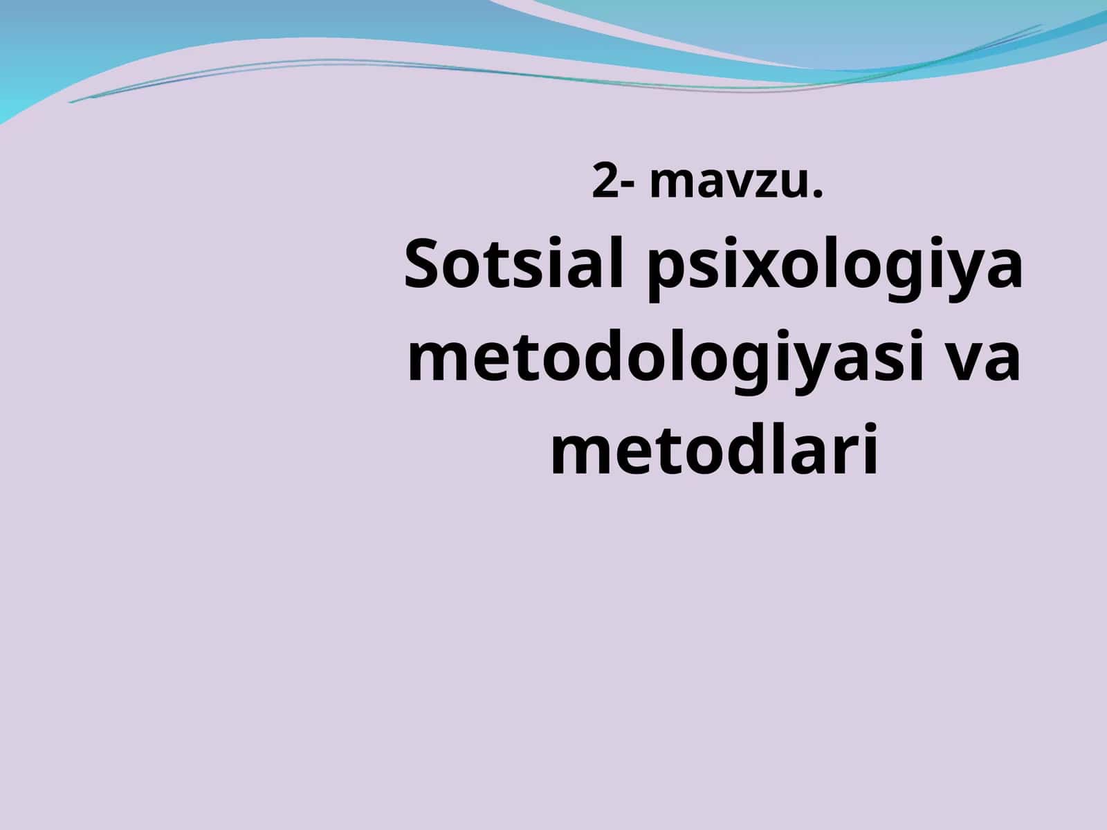 Sotsial psixologiya metodologiyasi va metodlari