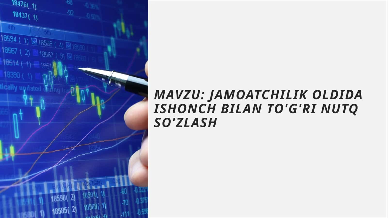 jamoatchilik oldida ishonch bilan to'g'ri nutq so'zlash