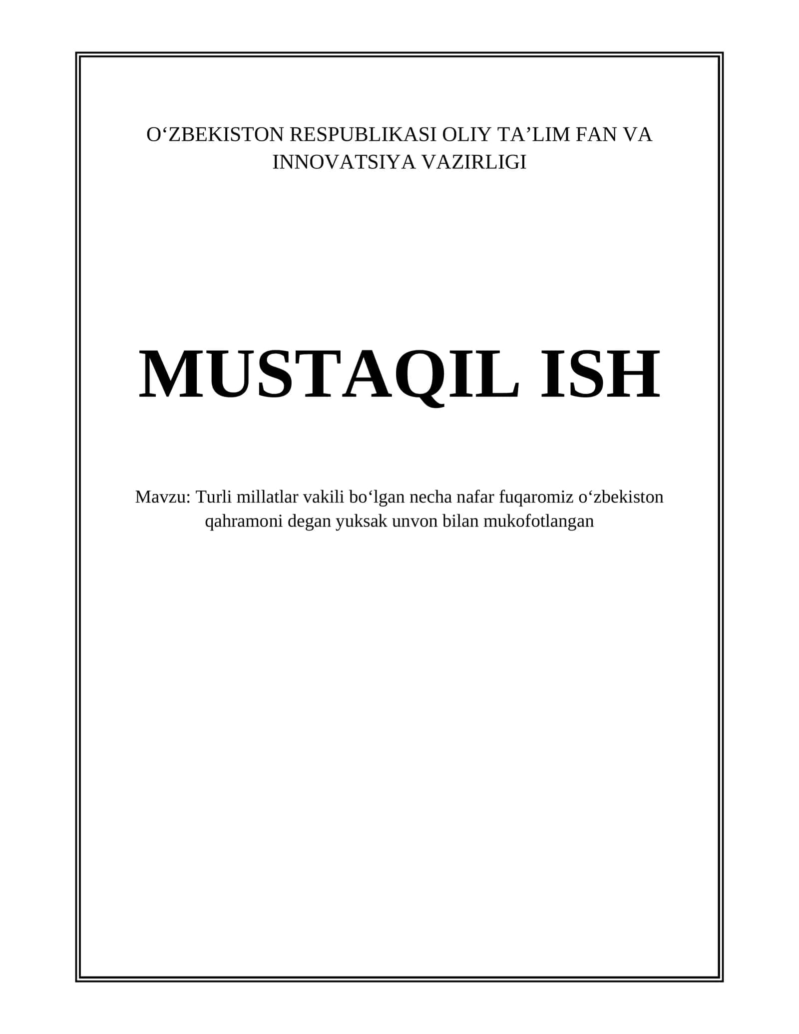 Turli millatlar vakili bo‘lgan necha nafar fuqaromiz o‘zbekiston qahramoni degan yuksak unvon bilan mukofotlangan