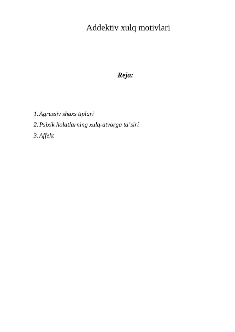 Xulq motivlari