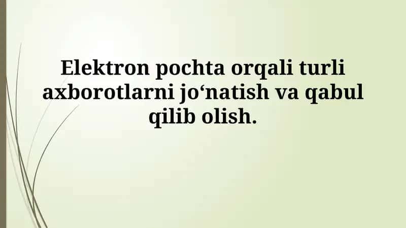 Elektron pochtani foydalanish