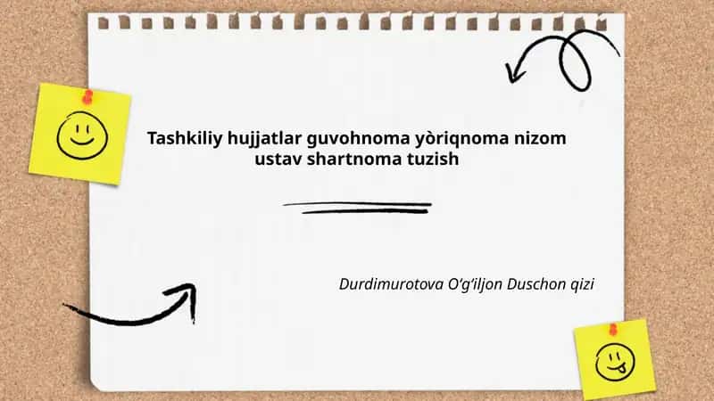 Tashkiliy hujjatlar