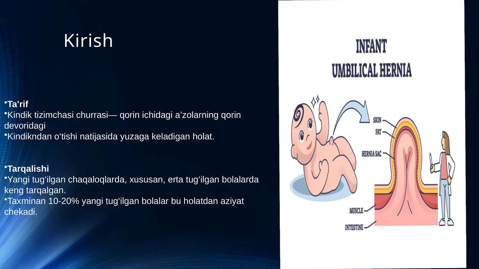 Kindik tizimchasi churrasi