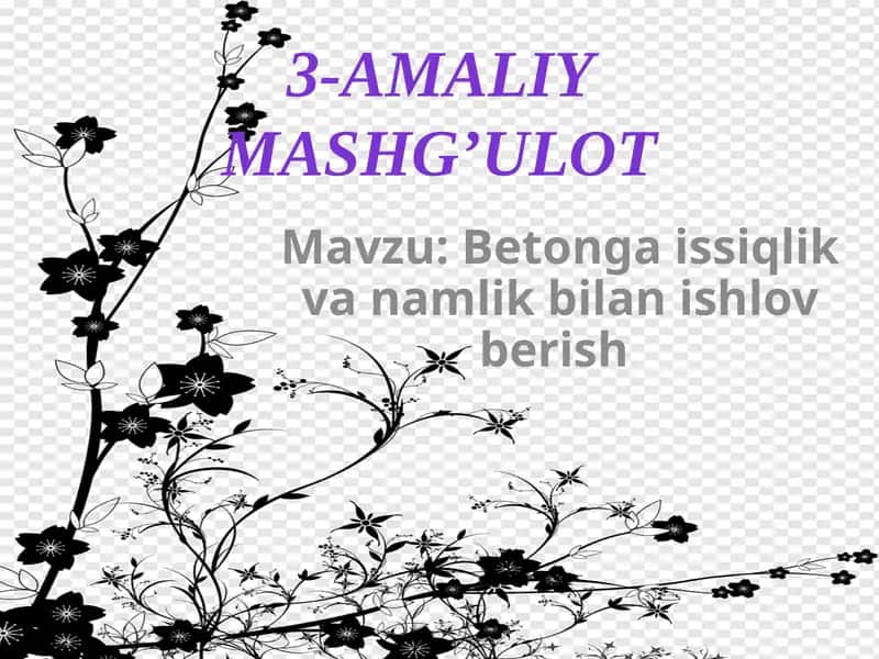 Betonning Issiqlik va Namlik Bilan Ishlov Berish
