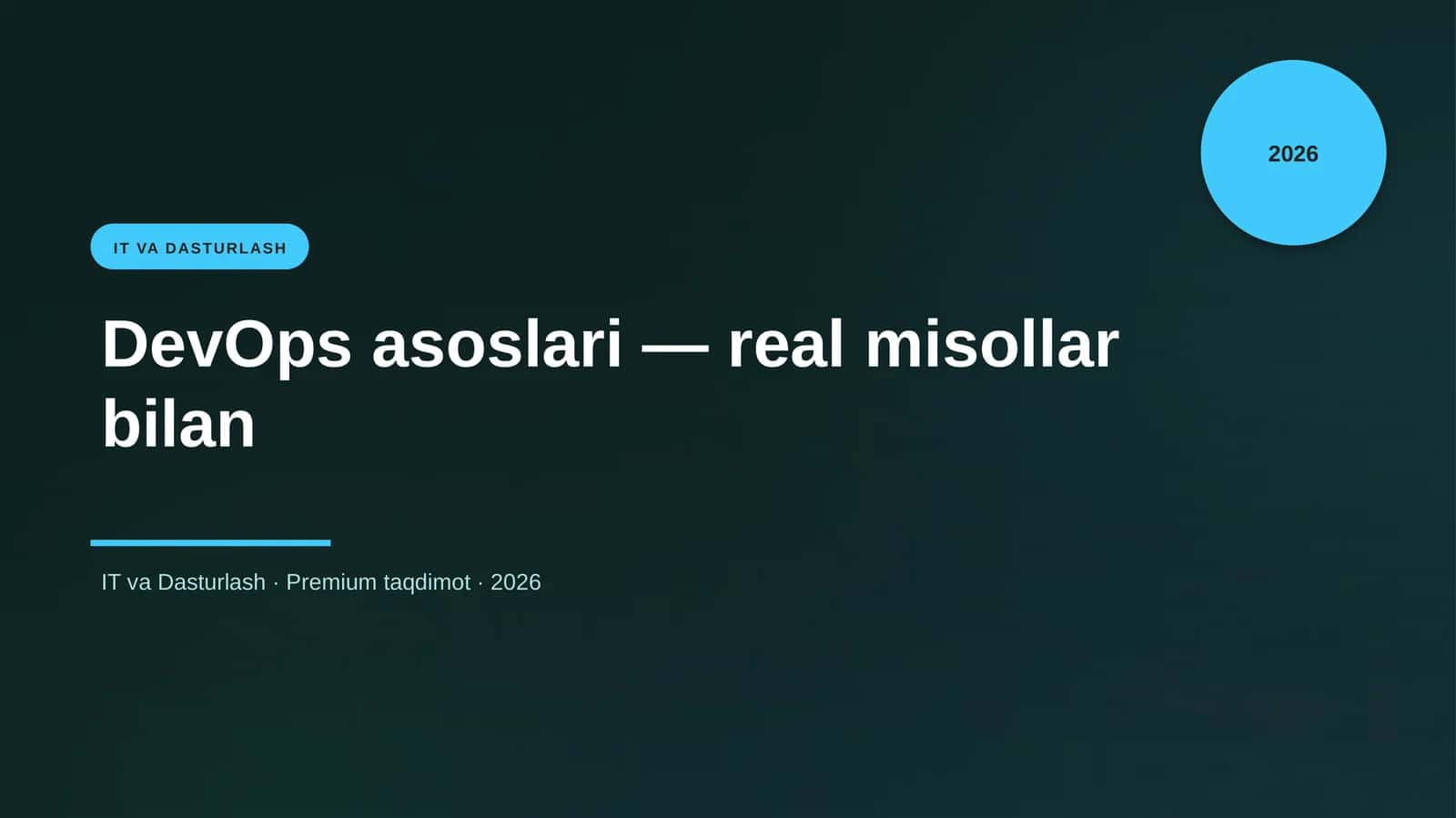 DevOps asoslari — real misollar bilan