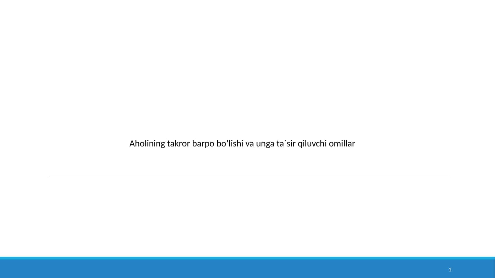 Takror barpo bo'lishi