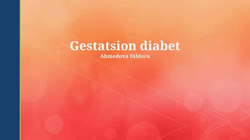 Gestatsion diabet