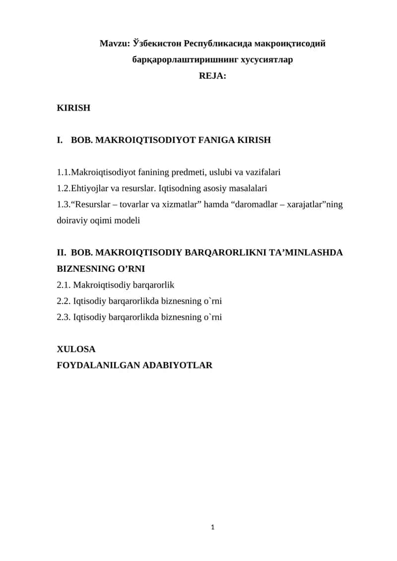 Makroiqtisodiyot