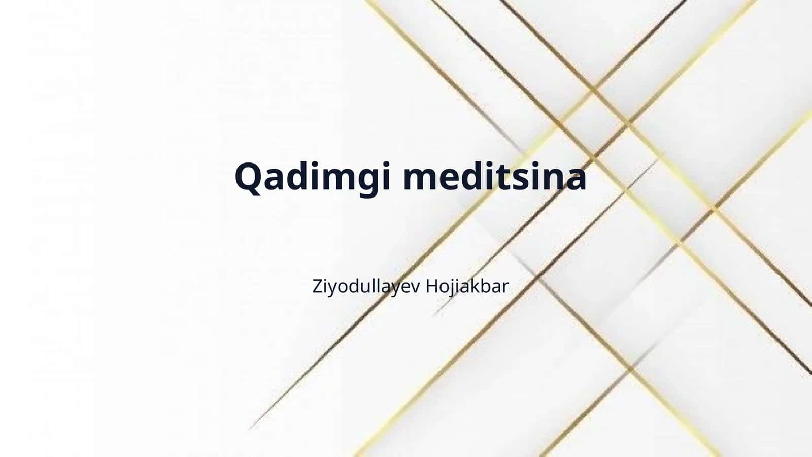 Qadimgi meditsina