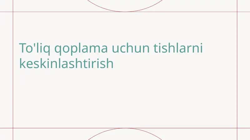 Tishlarni charxlash