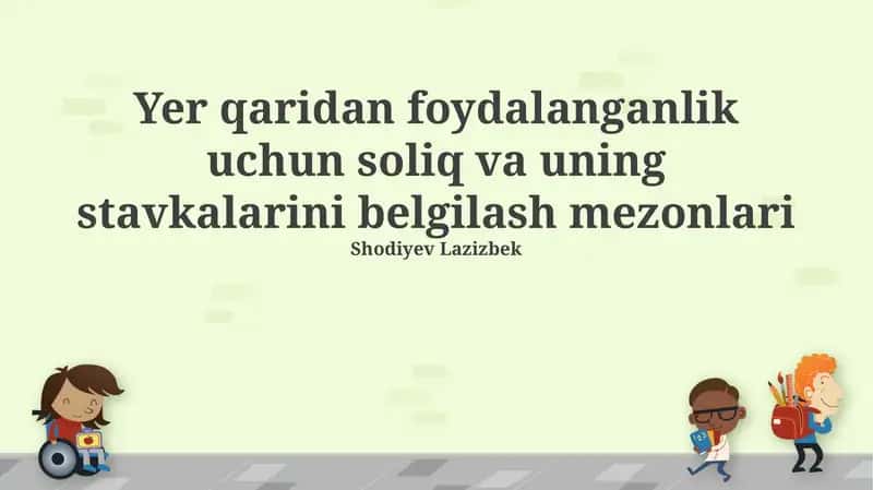 Yer osti boyliklaridan foydalanganlik uchun soliq va uning stavkalarini belgilash mezonlari