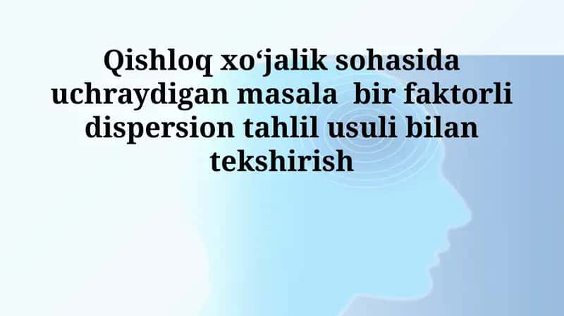 ANOVA usuli