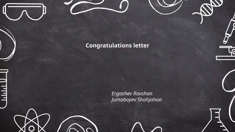 Congratulations letter