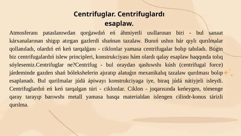 Centrifuglar