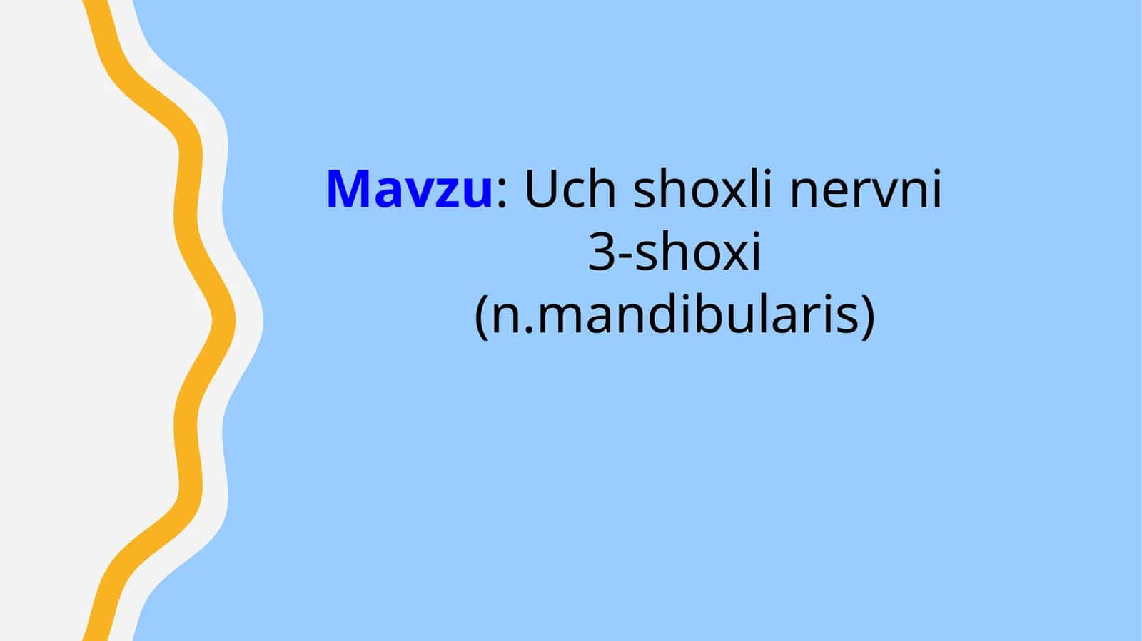 Uchshoxlinervni3-shoxi (n.mandibularis)