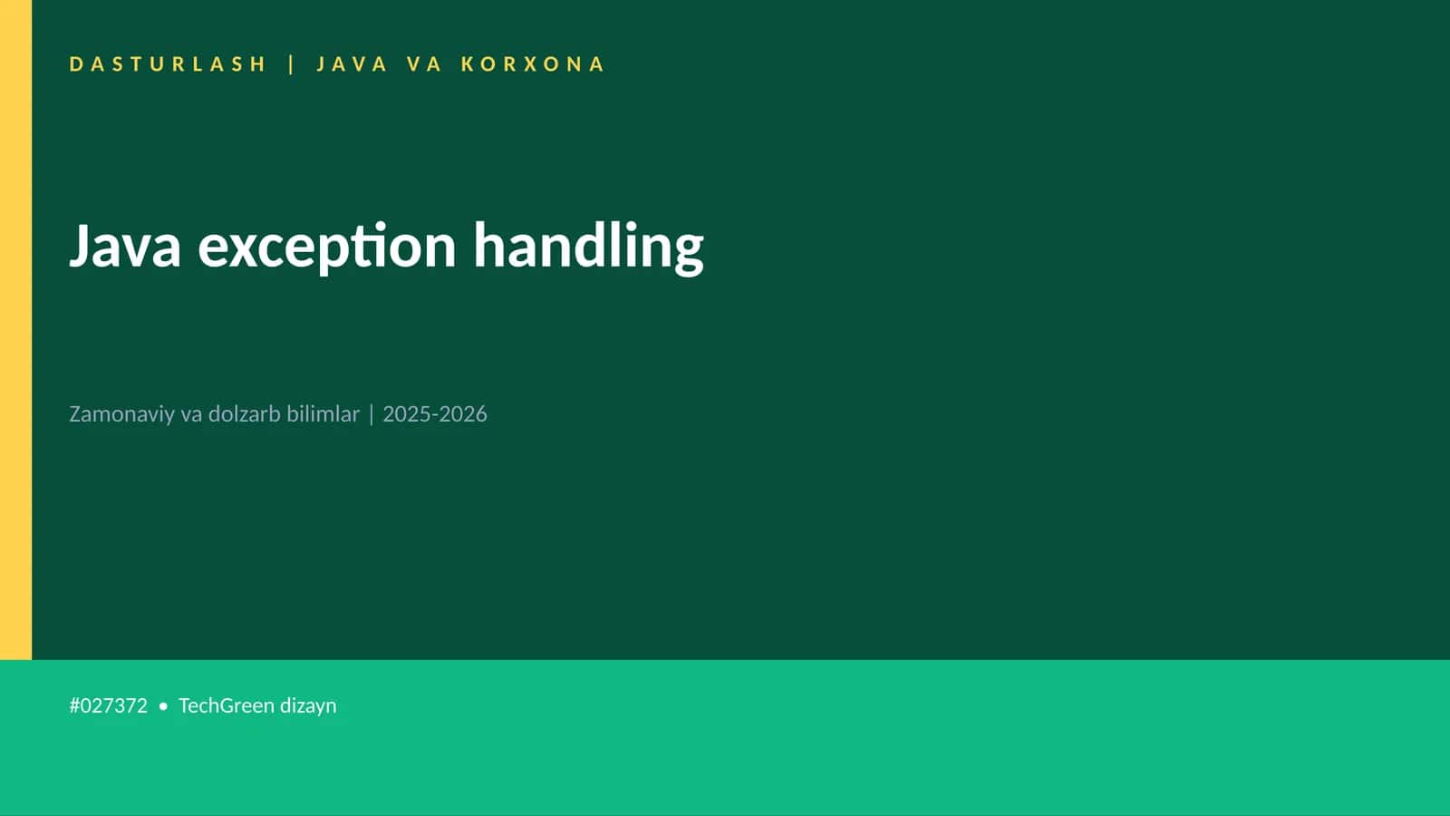 Java exception handling