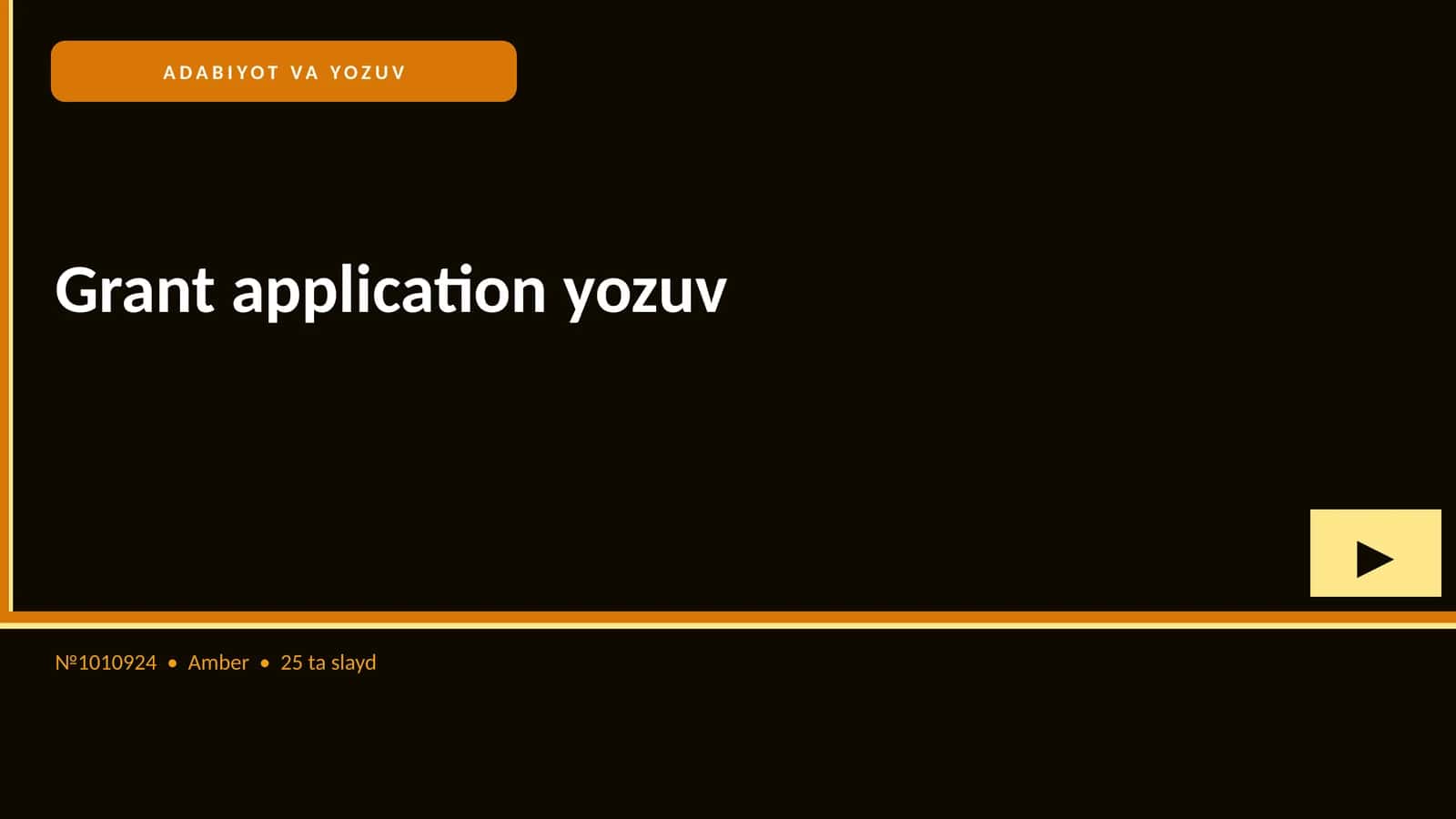 ADABIYOT VA YOZUV