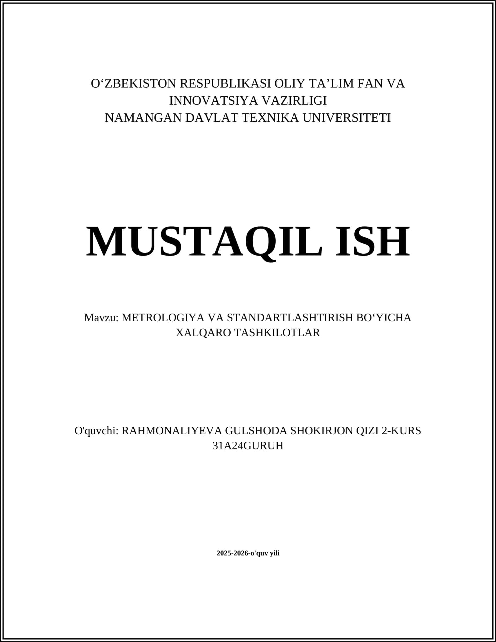 Vazn va o‘lchovlar bo‘yicha Xalqaro Byuro (BIPM)