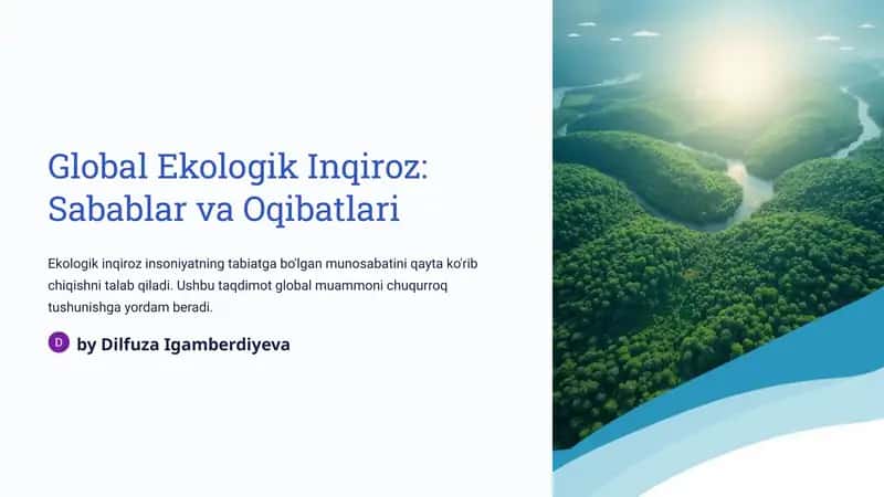 Ekologik Inqiroz: Sabablar va Oqibatlari