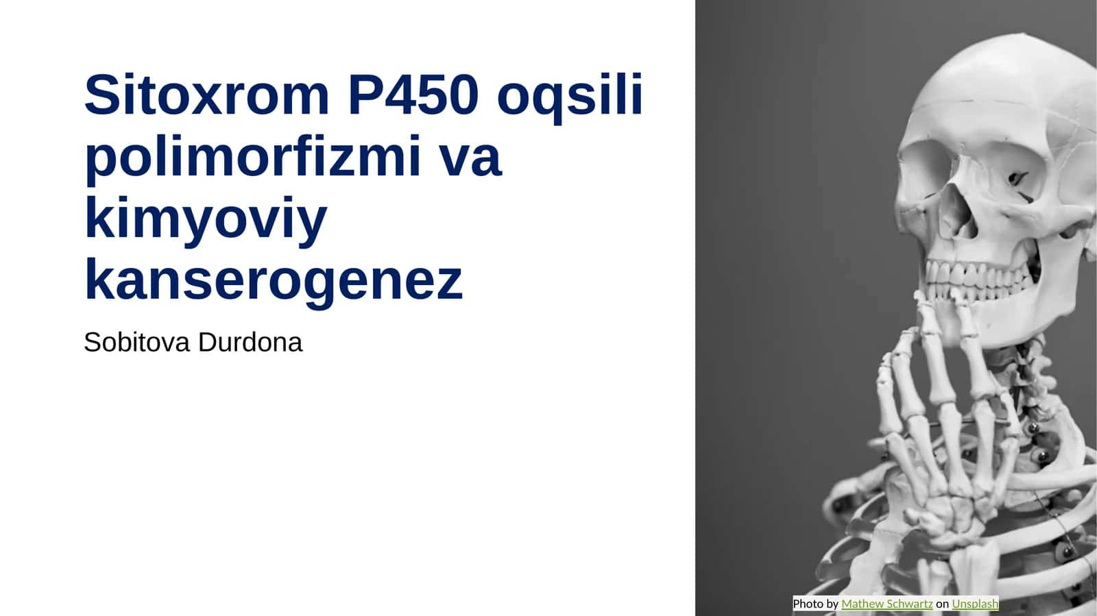 Sitoxrom P450 oqsili polimorfizmi va kimyoviy kanserogenez