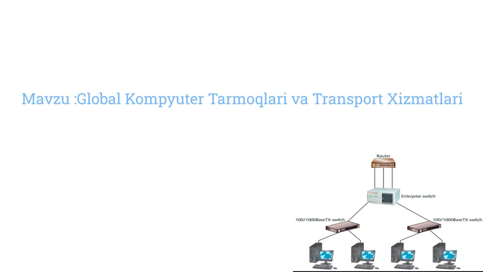 Global Kompyuter Tarmoqlari va Transport Xizmatlari