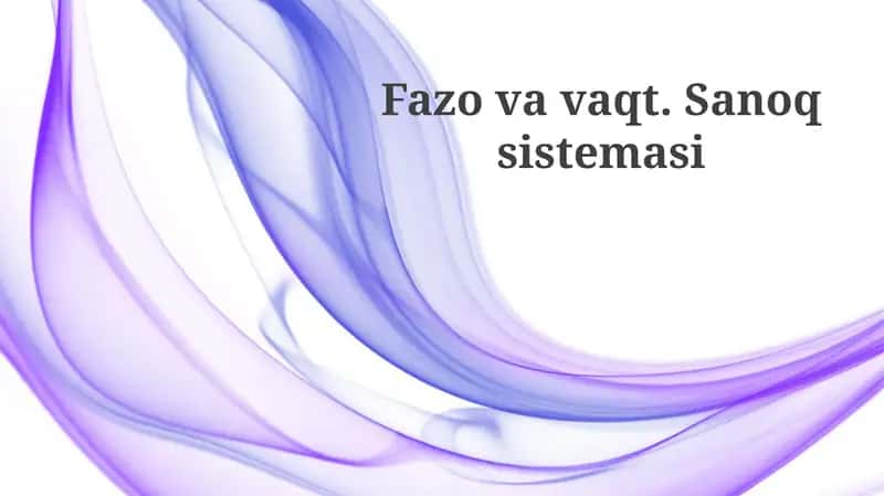 Fazovavaqt.Sanoqsistemasi
