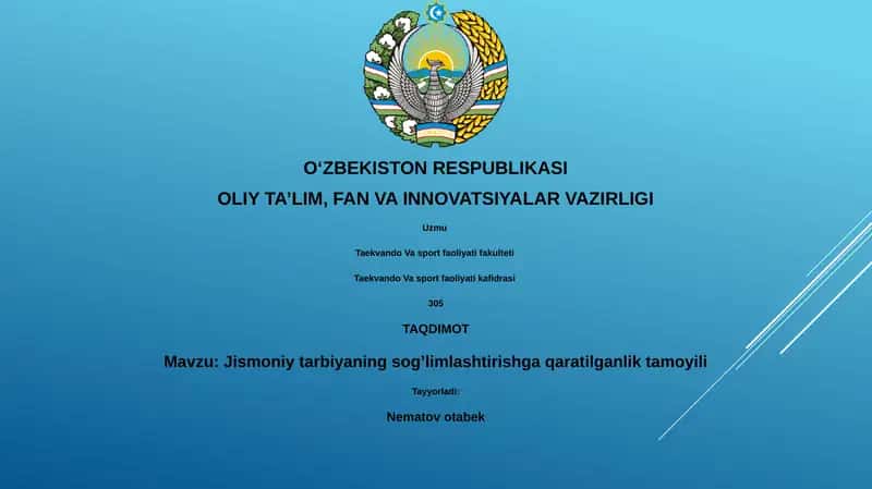 Jismoniy tarbiyaning sog’limlashtirishga qaratilganlik tamoyili
