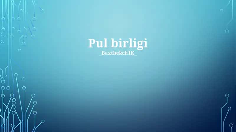 Pul birligi