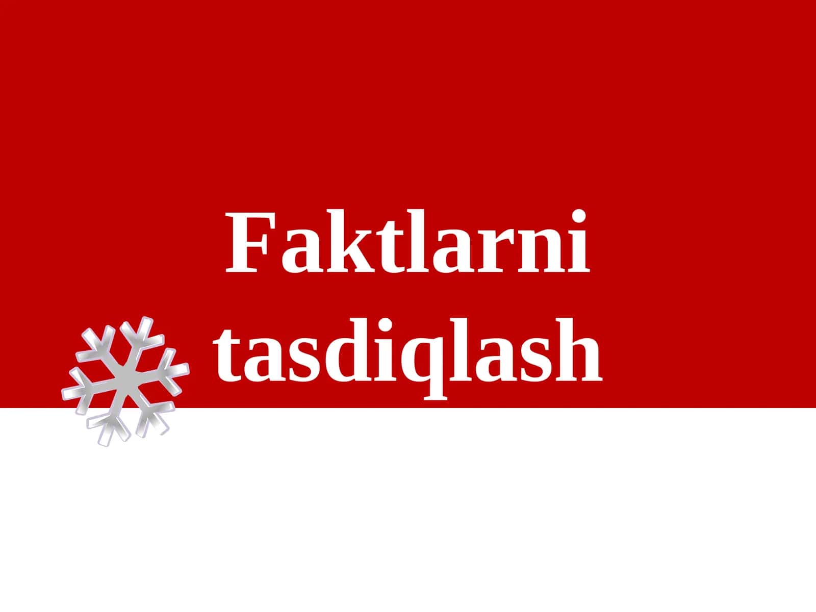Faktlarni tasdiqlash