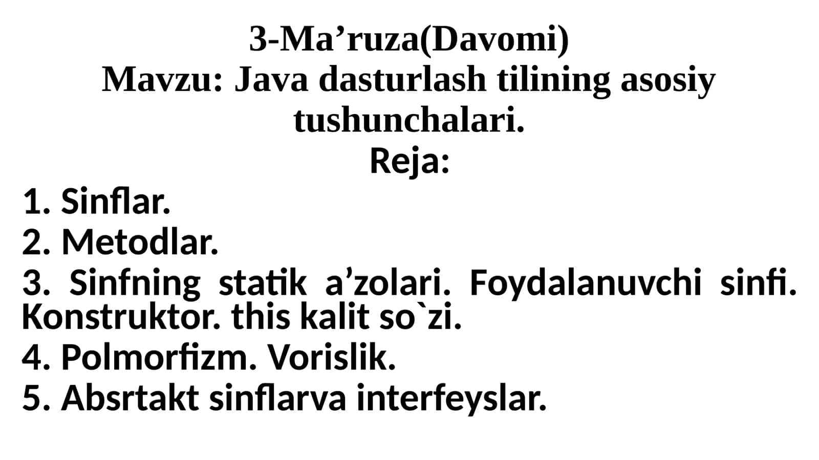 3-Ma’ruza(Davomi)