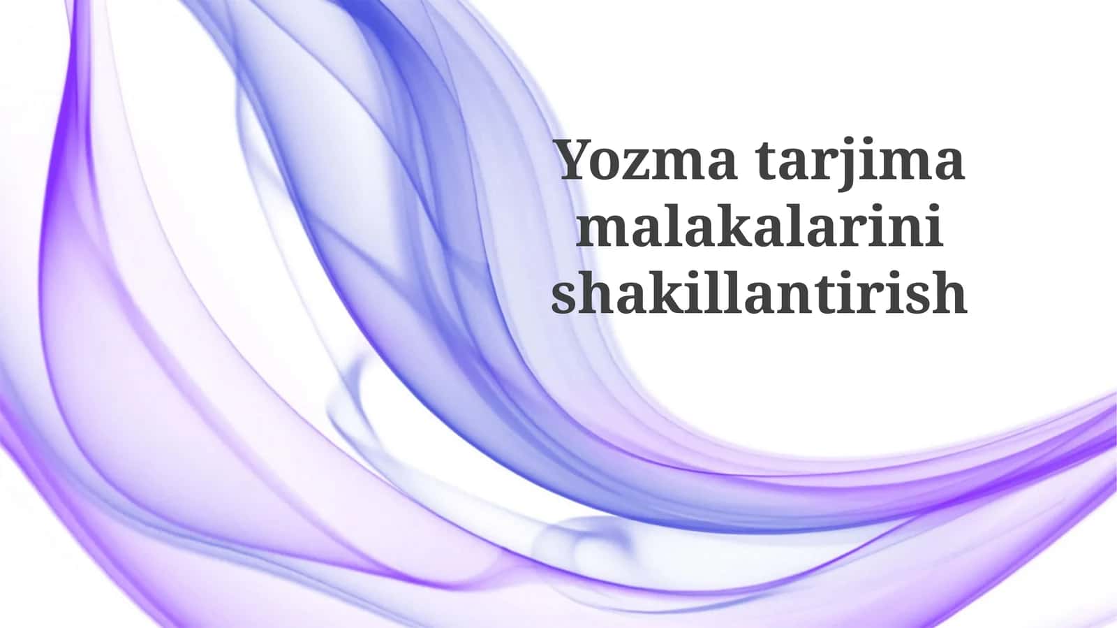 Samarali Yozuv Asoslari