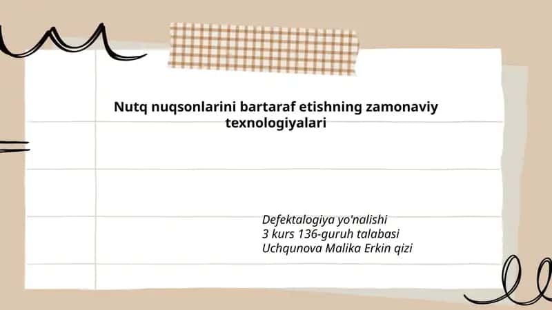 Nutq nuqsonlarini bartaraf etishning zamonaviy texnologiyalari