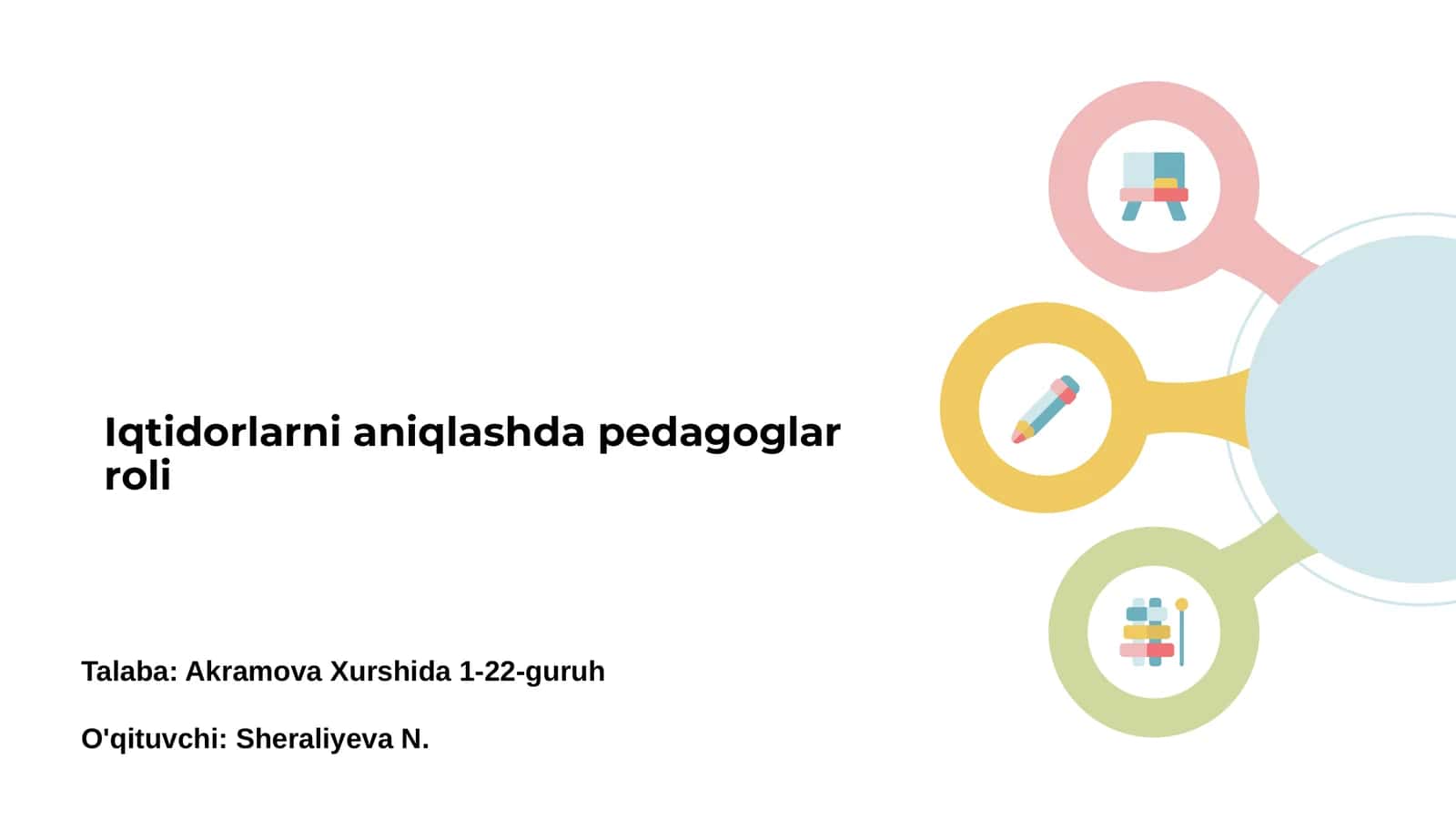 Iqtidorlarni aniqlashda pedagoglar roli