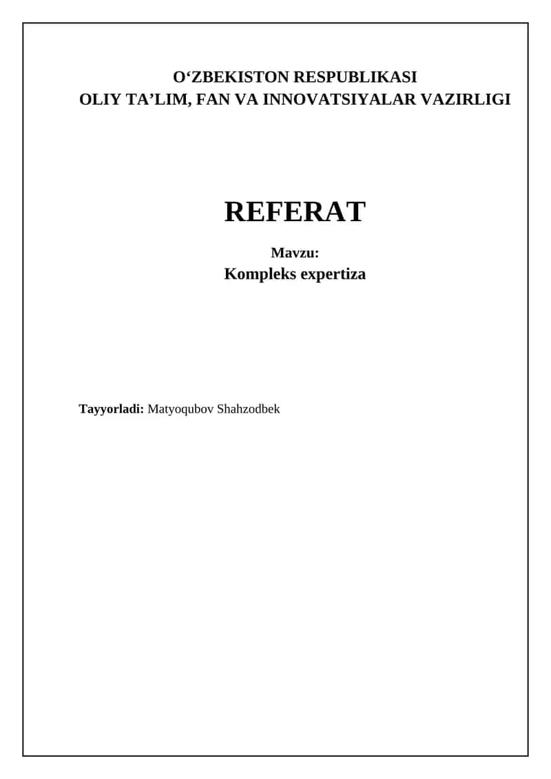 Kompleks expertiza