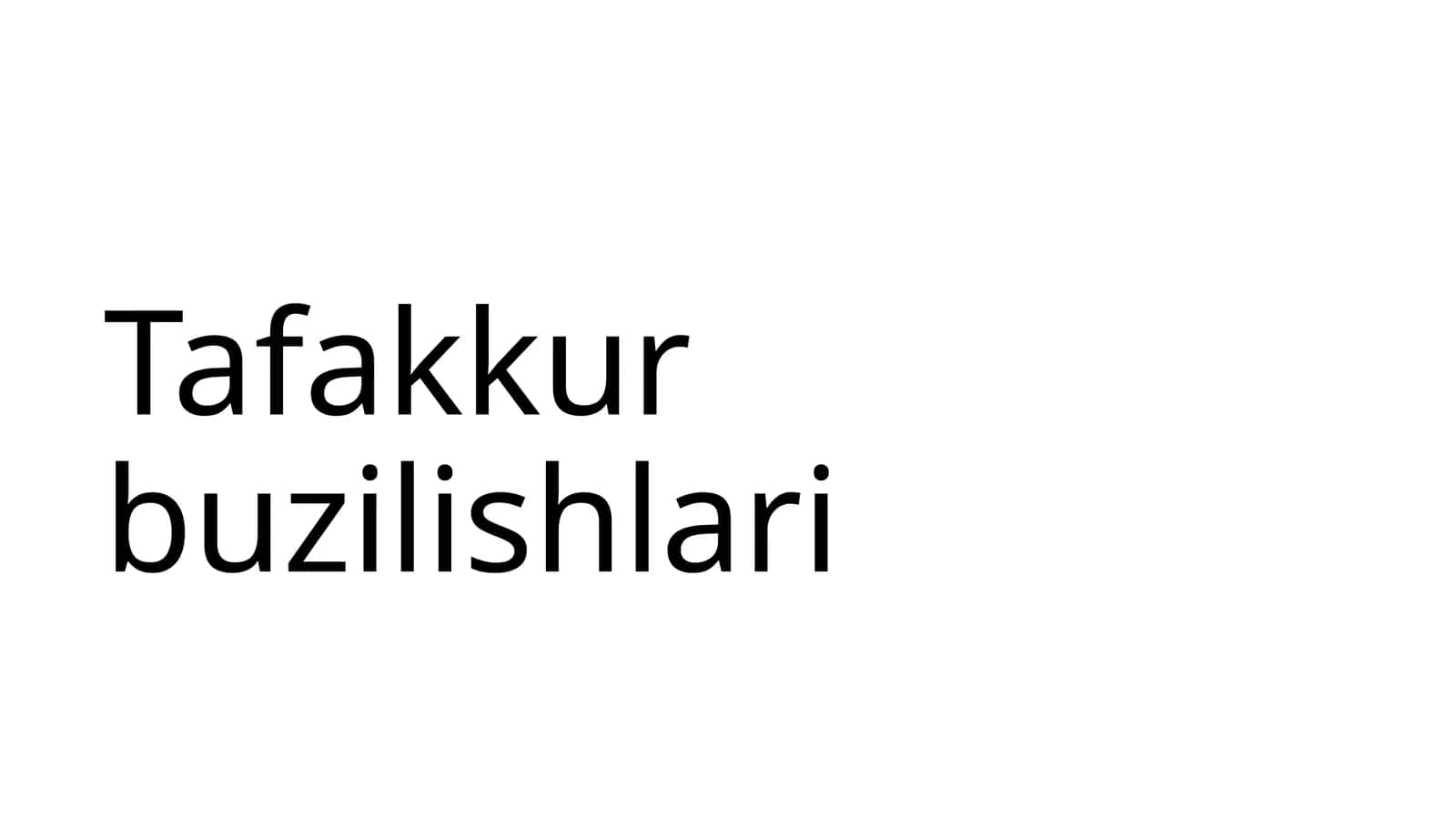 Tafakkur buzilishlari
