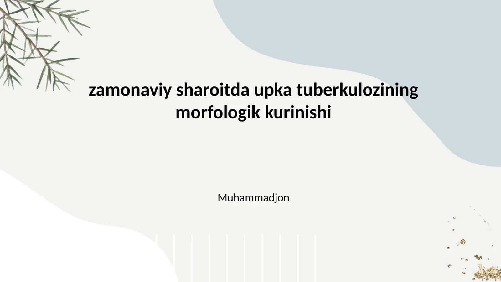 Morfologik upka tuberkulozining kurinishi