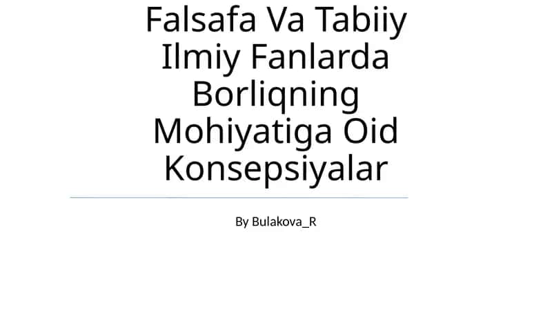 Borliqning Mohiyati