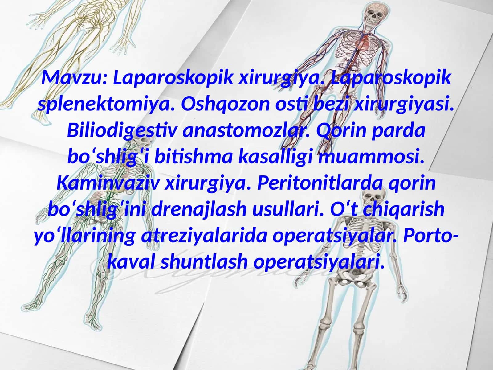 Laparoskopik xirurgiya. Laparoskopik splenektomiya. Oshqozon osti bezi xirurgiyasi
