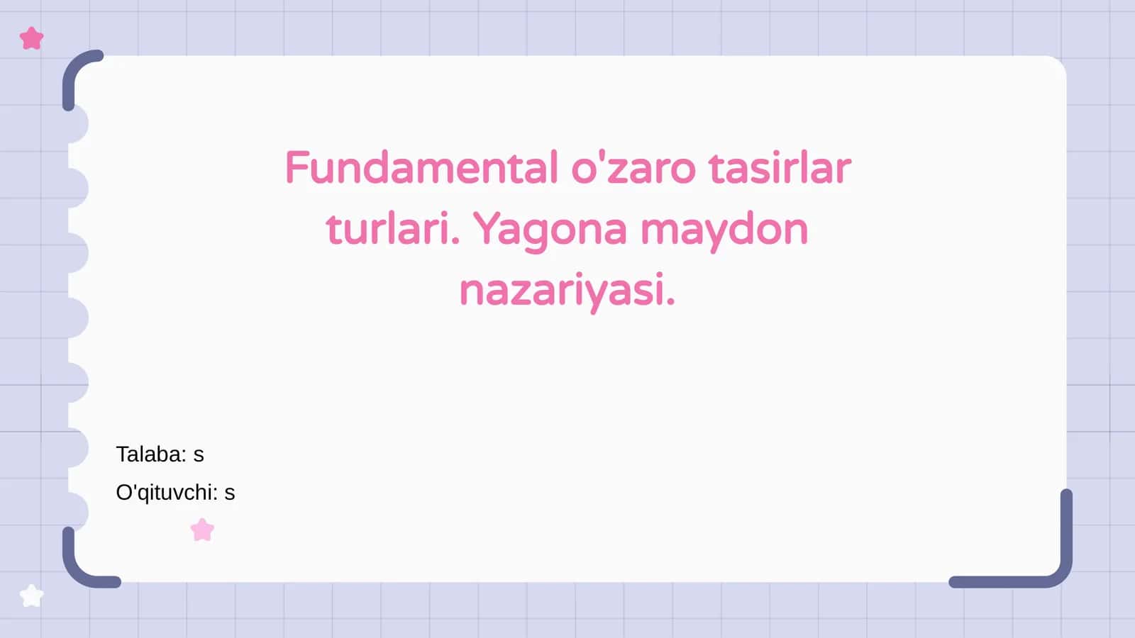 Yagona maydon nazariyasi