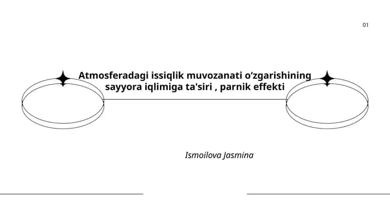 Atmosferadagi issiqlik muvozanati oʻzgarishining sayyora iqlimiga ta'siri, parnik effekti