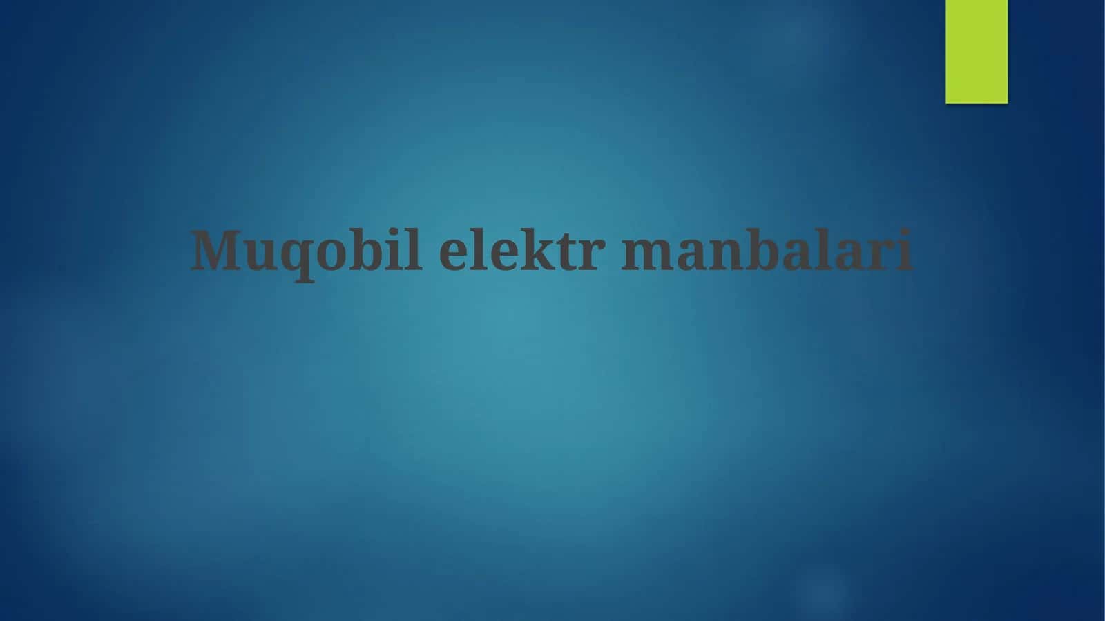 Muqobilelektrmanbalari