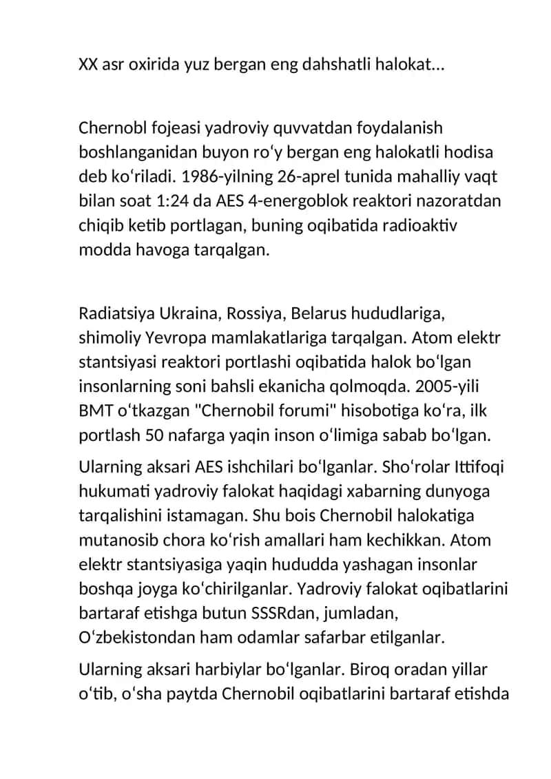 Chernobil fojeasi