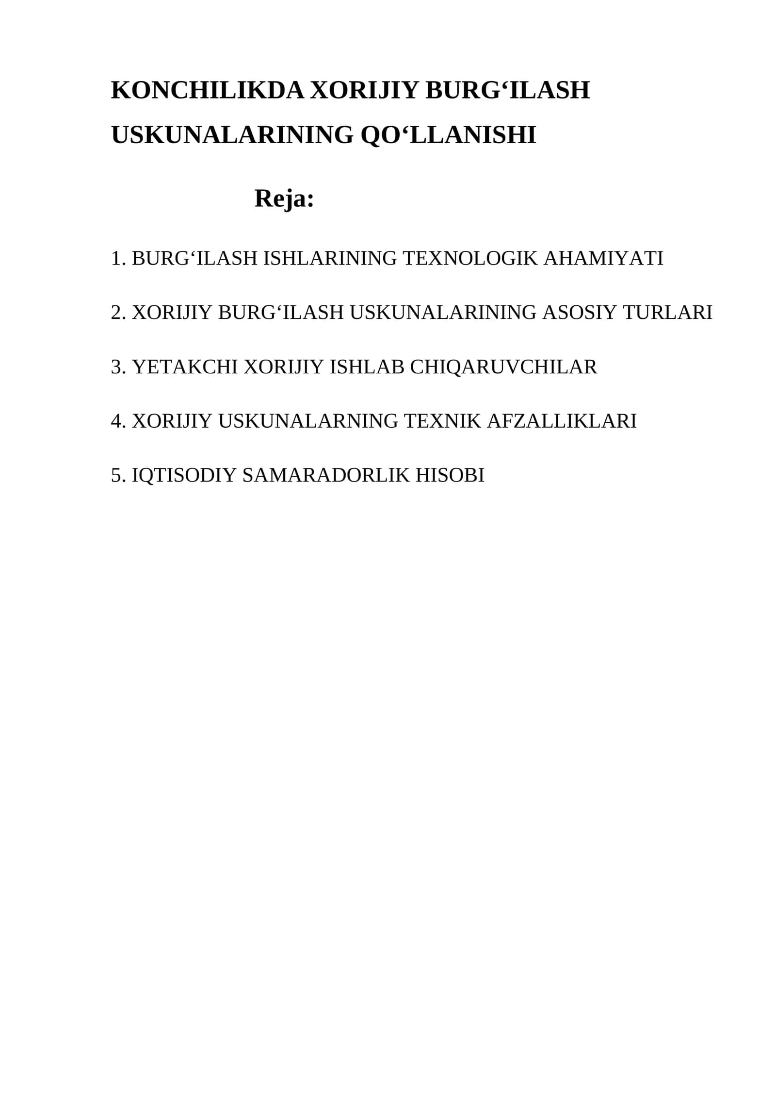 Konchilikda xorijiy burg‘ilash uskunalarining qo‘llanishi