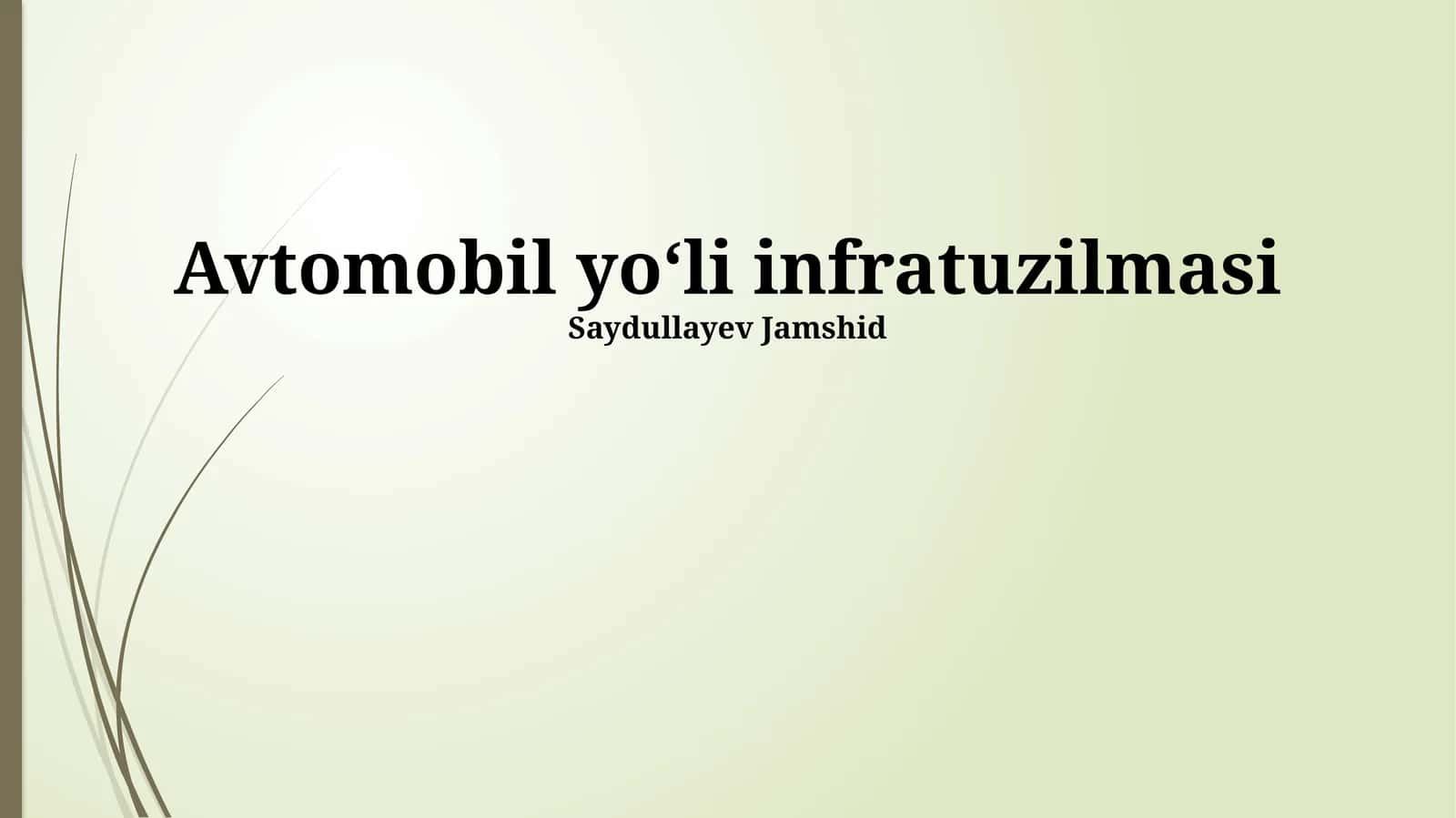 Yo'l infratuzilmasi: Tarix, rejalashtirish va rivojlanish
